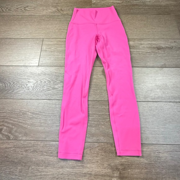Lululemon Align High Rise Leggings 25" Sonic Pink Athletic Athleisure Size 4 - Picture 4 of 9